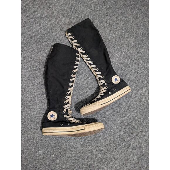 Converse Chuck Taylor Knee High Shoes Womens Size 6 Black - Picture 1 of 11